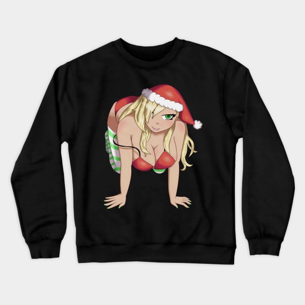 Christmas Girl Crewneck Sweatshirt by CactusMonsters